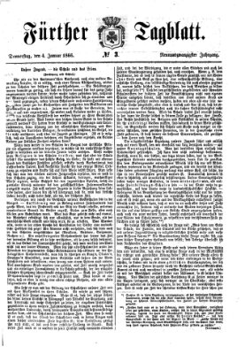 Fürther Tagblatt Donnerstag 4. Januar 1866