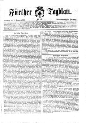 Fürther Tagblatt Sonntag 7. Januar 1866