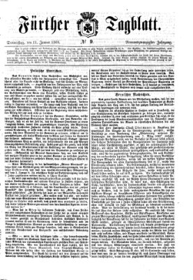 Fürther Tagblatt Donnerstag 11. Januar 1866