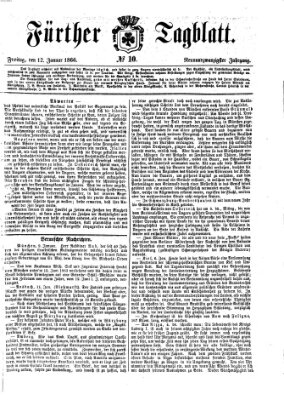 Fürther Tagblatt Freitag 12. Januar 1866