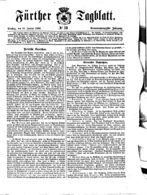 Fürther Tagblatt Dienstag 16. Januar 1866