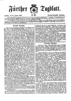 Fürther Tagblatt Dienstag 30. Januar 1866