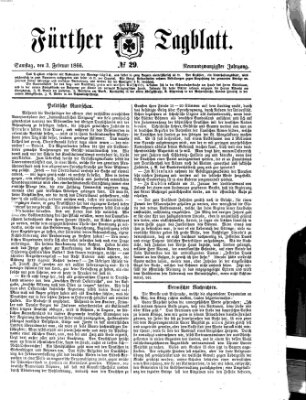 Fürther Tagblatt Samstag 3. Februar 1866