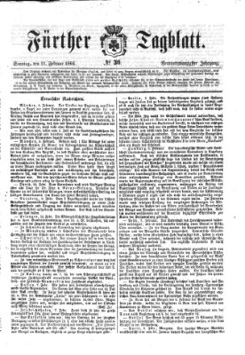 Fürther Tagblatt Sonntag 11. Februar 1866