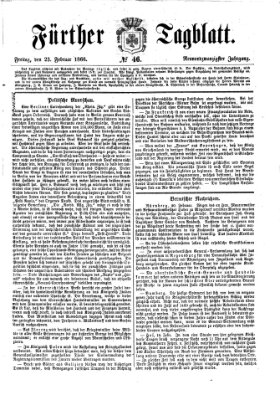 Fürther Tagblatt Freitag 23. Februar 1866