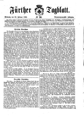 Fürther Tagblatt Mittwoch 28. Februar 1866