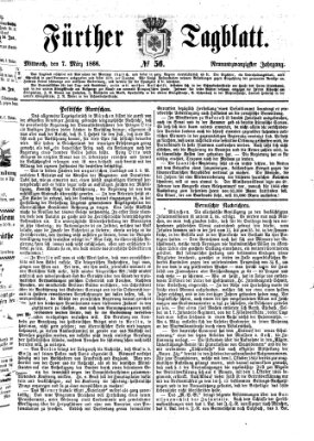 Fürther Tagblatt Mittwoch 7. März 1866