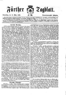 Fürther Tagblatt Donnerstag 15. März 1866