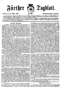 Fürther Tagblatt Dienstag 20. März 1866