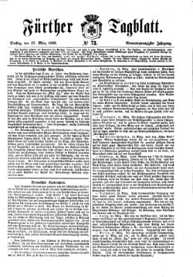 Fürther Tagblatt Dienstag 27. März 1866