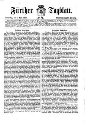 Fürther Tagblatt Donnerstag 5. April 1866