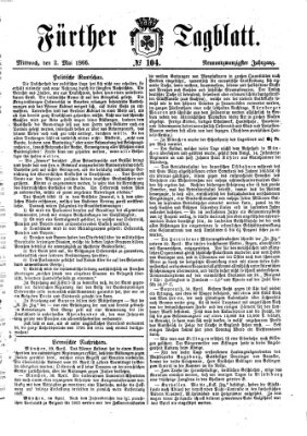 Fürther Tagblatt Mittwoch 2. Mai 1866