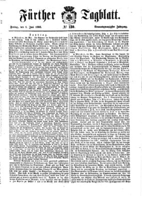 Fürther Tagblatt Freitag 1. Juni 1866