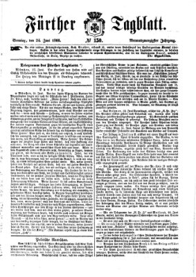 Fürther Tagblatt Sonntag 24. Juni 1866