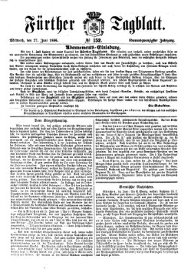 Fürther Tagblatt Mittwoch 27. Juni 1866