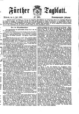 Fürther Tagblatt Mittwoch 4. Juli 1866