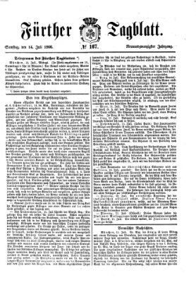 Fürther Tagblatt Samstag 14. Juli 1866