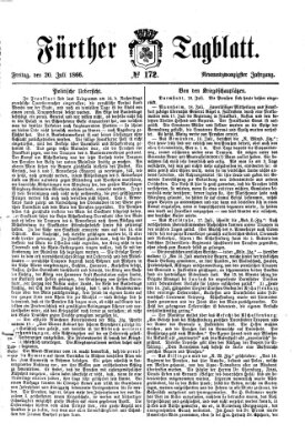 Fürther Tagblatt Freitag 20. Juli 1866