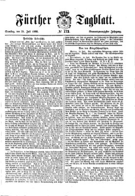 Fürther Tagblatt Samstag 21. Juli 1866