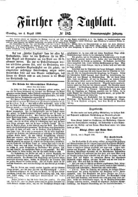 Fürther Tagblatt Samstag 4. August 1866