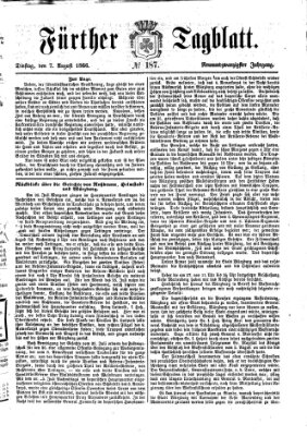 Fürther Tagblatt Dienstag 7. August 1866