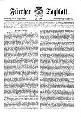 Fürther Tagblatt Donnerstag 9. August 1866