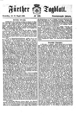 Fürther Tagblatt Donnerstag 16. August 1866