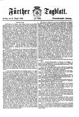 Fürther Tagblatt Freitag 31. August 1866