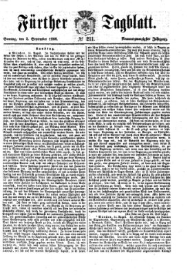 Fürther Tagblatt Sonntag 2. September 1866