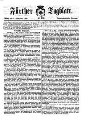 Fürther Tagblatt Dienstag 4. September 1866