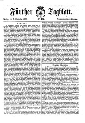 Fürther Tagblatt Freitag 7. September 1866