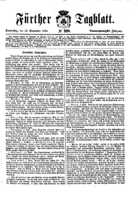 Fürther Tagblatt Donnerstag 13. September 1866