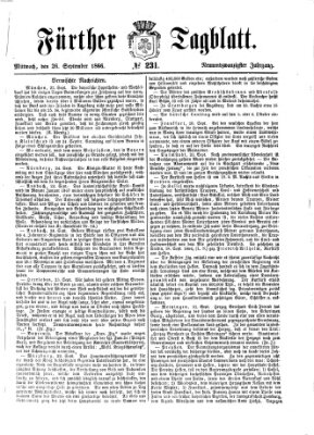 Fürther Tagblatt Mittwoch 26. September 1866