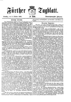 Fürther Tagblatt Samstag 6. Oktober 1866