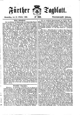 Fürther Tagblatt Donnerstag 18. Oktober 1866