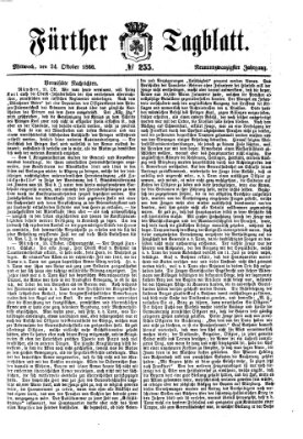 Fürther Tagblatt Mittwoch 24. Oktober 1866