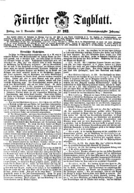 Fürther Tagblatt Freitag 2. November 1866