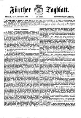 Fürther Tagblatt Mittwoch 7. November 1866