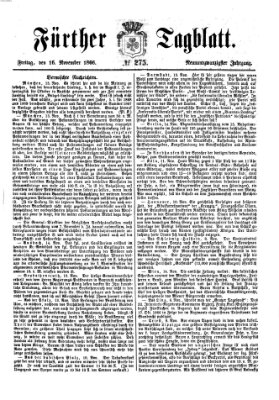 Fürther Tagblatt Freitag 16. November 1866