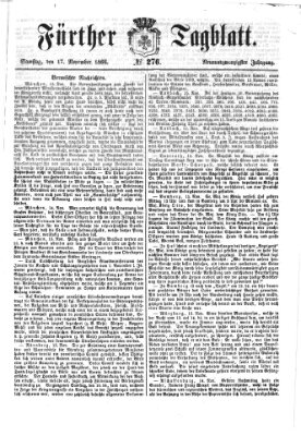 Fürther Tagblatt Samstag 17. November 1866