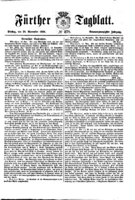 Fürther Tagblatt Dienstag 20. November 1866