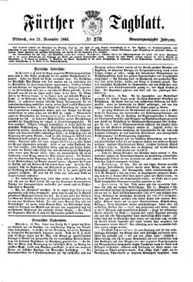 Fürther Tagblatt Mittwoch 21. November 1866