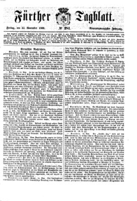 Fürther Tagblatt Freitag 23. November 1866