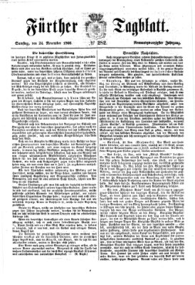 Fürther Tagblatt Samstag 24. November 1866