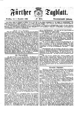 Fürther Tagblatt Samstag 1. Dezember 1866