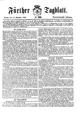 Fürther Tagblatt Freitag 14. Dezember 1866