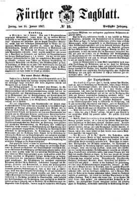 Fürther Tagblatt Freitag 11. Januar 1867