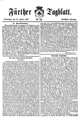 Fürther Tagblatt Donnerstag 17. Januar 1867