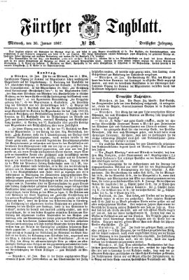 Fürther Tagblatt Mittwoch 30. Januar 1867