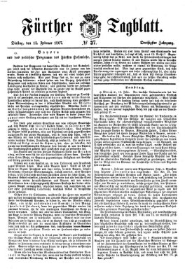 Fürther Tagblatt Dienstag 12. Februar 1867